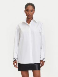 KARL LAGERFELD Koszula A3W11023 Biały Regular Fit. Białe koszule KARL LAGERFELD, bez wzorów, z bawełny, bez kołnierzyka, bez ramiączek. Za 959.99 zł.
