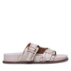Klapki Sergio Bardi. Brązowe klapki Sergio Bardi, bez wzorów, bez obcasa. Za 279.99 zł.