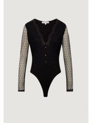 Morgan Body 261-TPLAZA Czarny Slim Fit. Czarne body Morgan, l, bez wzorów, z syntetyku. Za 269.99 zł.