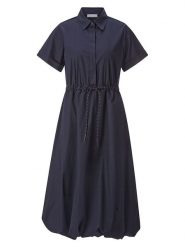 Rich & Royal Sukienka w kolorze granatowym rozmiar: 36. Niebieskie sukienki Rich & Royal, bez wzorów, bez kołnierzyka, bez ramiączek, midi. Za 325.95 zł.