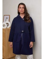 Curvy Lady Płaszcz przejściowy w kolorze granatowym rozmiar: 44/46. Niebieskie płaszcze Curvy Lady, bez wzorów, bez kaptura. Za 118.84 zł.