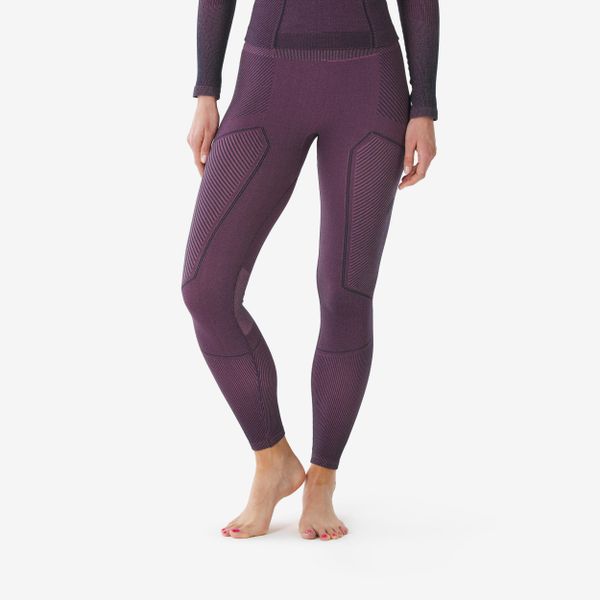 Legginsy termoaktywne narciarskie damskie Quechua BL 900 tech. Białe bielizna sportowa WED'ZE, s, bez wzorów, z elastanu. Za 149.99 zł.