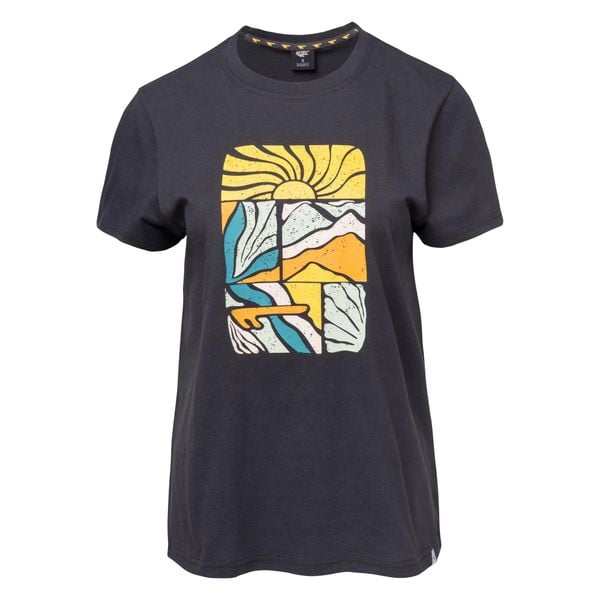 Damska Koszulka Z Krótkim Rękawem Gladys. Szare bluzki Hi-tec, bez wzorów, casualowe, bez kołnierzyka, bez ramiączek. Za 89.99 zł.