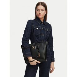 Torebka U.S. Polo Assn. Czarne shopper U.S. Polo Assn., bez wzorów, bez dodatków. Za 144.99 zł.
