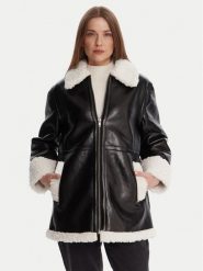French Connection Kurtka z imitacji skóry 70ZAL Czarny Regular Fit. Czarne kurtki French Connection, s, bez wzorów, ze skóry, bez kaptura. Za 1,019.00 zł.
