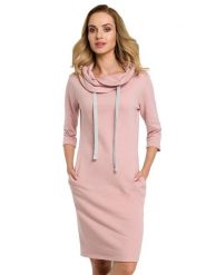 Made of emotion Sukienka w kolorze jasnoróżowym rozmiar: S. Różowe sukienki Made Of Emotion, na co dzień, s, bez wzorów, bez kołnierzyka, bez ramiączek, mini, proste. Za 122.09 zł.