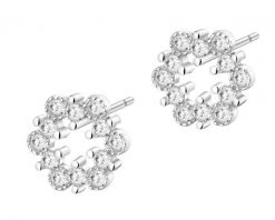 Kolczyki srebrne z cyrkoniami. Szare kolczyki Apart, z cyrkonią, srebrne. Za 109.00 zł.