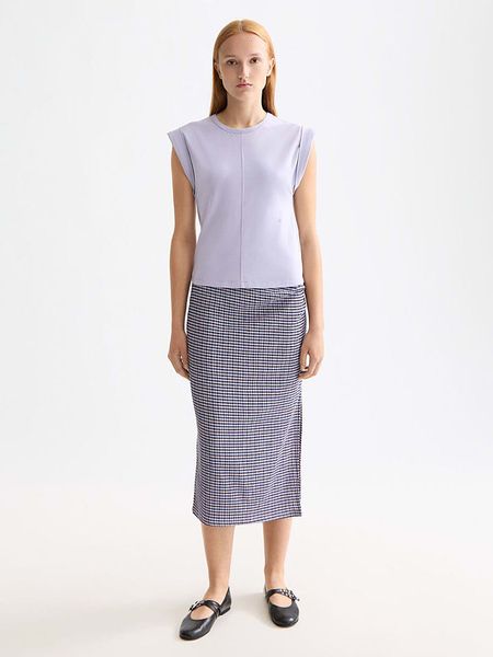 Scotch & Soda Koszulka w kolorze fioletowym rozmiar: S. Różowe bluzki Scotch & Soda, s, bez wzorów, bez kołnierzyka, bez ramiączek. Za 124.95 zł.