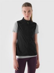 4F Bezrękawnik do biegania Ultralight damski - czarny XS. Czarne kamizelki 4f, s, bez wzorów, z dzianiny, bez kaptura. W wyprzedaży za 199.99 zł.