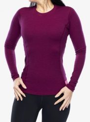 Bluza termoaktywna damska Sensor Merino DF Tee L/S. Fioletowe bluzy Sensor, l, bez wzorów, z materiału, bez kaptura. Za 285.99 zł.