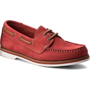 Mokasyny TAMARIS - 1-23616-20 Red Nubuc 570. Czerwone mokasyny Tamaris, bez wzorów, z materiału, bez obcasa. W wyprzedaży za 189.00 zł.