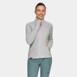 Bluza turystyczna damska Alpinus Grivola polarowa. Szare bluzy Alpinus, s, bez wzorów, z polaru, bez kaptura. Za 349.00 zł.