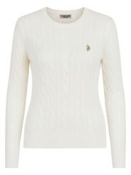 U.S. Polo Assn. Sweter w kolorze białym rozmiar: XL. Białe swetry U.S. Polo Assn., s, bez wzorów, z bawełny, bez ramiączek. Za 134.85 zł.