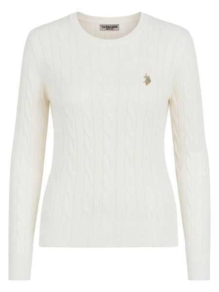 U.S. Polo Assn. Sweter w kolorze białym rozmiar: XL. Białe swetry U.S. Polo Assn., s, bez wzorów, z bawełny, bez ramiączek. Za 134.53 zł.
