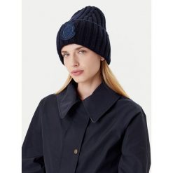 Czapka Tommy Hilfiger. Niebieskie czapki TOMMY HILFIGER, bez wzorów. Za 349.99 zł.