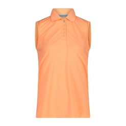 Damska koszulka polo bez rękawów CMP. Brązowe koszulki polo CMP, s, bez wzorów, bez kołnierzyka, bez ramiączek. Za 47.99 zł.