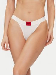HUGO Stringi Red Label 50503102 Biały. Białe stringi Hugo, bez wzorów, z bawełny. Za 49.99 zł.