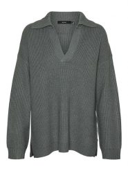 Vero Moda Sweter "Luna" w kolorze szarym rozmiar: S. Szare swetry Vero Moda, s, bez wzorów, ze splotem, bez ramiączek. Za 105.95 zł.