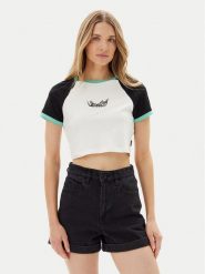 Volcom T-Shirt Alix 2 B3512506 Biały Slim Fit. Białe t-shirty Volcom, m, bez wzorów, z bawełny, bez kołnierzyka, bez ramiączek. Za 109.99 zł.