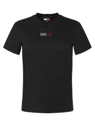 Tommy Jeans T-Shirt Party Flag DW0DW21965 Czarny Regular Fit. Czarne t-shirty Tommy Jeans, xs, bez wzorów, z bawełny, bez kołnierzyka, bez ramiączek. Za 219.99 zł.