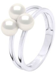 ATELIERS SAINT GERMAIN Srebrny pierścionek z perłami rozmiar: 60. Białe pierścionki ATELIERS SAINT GERMAIN, z perłą, srebrne. Za 347.99 zł.