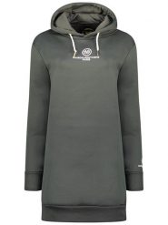 Maison Montaigne Sukienka dresowa "Gilongmai" w kolorze antracytowym rozmiar: XL. Czarne bluzy Maison Montaigne, xl, bez wzorów, z dresówki, bez kołnierzyka, bez ramiączek, mini. Za 118.84 zł.