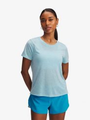 Under Armour Koszulka sportowa w kolorze błękitnym rozmiar: S. Niebieskie koszulki sportowe Under Armour, bez wzorów, z materiału, bez ramiączek, outdoorowe. Za 79.40 zł.