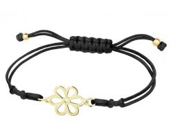 Bransoletka z elementami z żołtego złota - kwiat. Żółte bransoletki Apart, złote. Za 279.00 zł.