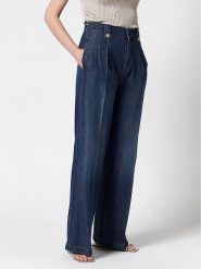 Rosner Dżinsy - Wide Leg fit - w kolorze granatowym rozmiar: W34/L32. Niebieskie jeansy Rosner, l, bez wzorów, z podwyższonym stanem. Za 171.68 zł.