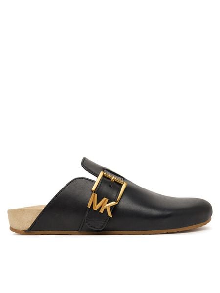 MICHAEL Michael Kors Klapki Greer 40T6GRFP1L Czarny. Czarne klapki MICHAEL Michael Kors, bez wzorów, ze skóry, bez obcasa. Za 809.99 zł.