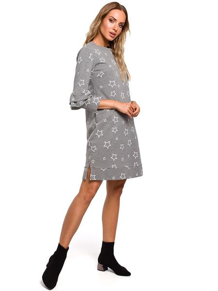 Made of emotion Sukienka w kolorze szarym rozmiar: XL. Szare sukienki Made Of Emotion, na co dzień, xl, bez wzorów, bez kołnierzyka, bez ramiączek, midi, proste. Za 74.63 zł.