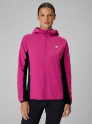 4F Bluza trekkingowa Primaloft Active damska - różowa M. Czerwone bluzy 4f, l, bez wzorów, z materiału, bez kaptura. Za 249.99 zł.