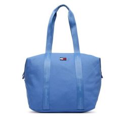 Torebka Tommy Jeans. Niebieskie shopper Tommy Jeans, bez wzorów, z jeansu, bez dodatków. Za 329.99 zł.