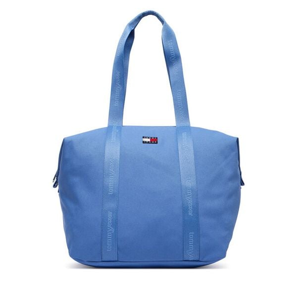 Torebka Tommy Jeans. Niebieskie shopper Tommy Jeans, bez wzorów, z jeansu, bez dodatków. Za 329.99 zł.
