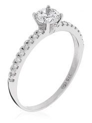 OR ÉCLAT Złoty pierścionek "Destinée" z cyrkoniami rozmiar: 48. Szare pierścionki OR ÉCLAT, z cyrkonią, złote. Za 1,087.99 zł.