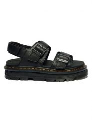 Dr. Martens Skórzane sandały "Zebzag" w kolorze czarnym rozmiar: 38. Czarne sandały Dr. Martens, bez wzorów, klasyczne, z otwartym noskiem, bez obcasa, na platformie, bez zapięcia. Za 485.95 zł.