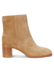 Lauren Ralph Lauren Botki 802942518001 Brązowy. Brązowe botki Lauren Ralph Lauren, bez wzorów, ze skóry, bez obcasa, na słupku, bez zapięcia. Za 919.99 zł.