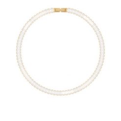 Naszyjnik kolia z białymi cyrkoniami pozłacany. Żółte naszyjniki Lilou, z cyrkonią, pozłacane. Za 389.00 zł.