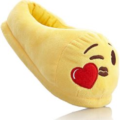 Kapcie Emoji bonprix żółty. Obuwie domowe bonprix. Za 32.99 zł.