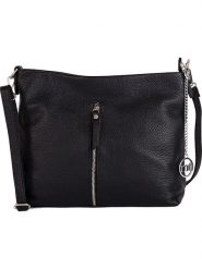 Mia Tomazzi Skórzana torebka "Alerami" w kolorze czarnym - 30 x 25 x 10 cm rozmiar: onesize. Czarne torby na ramię Mia Tomazzi, bez wzorów, z materiału, na ramię, bez dodatków. Za 267.29 zł.