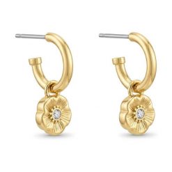 Kolczyki Coach. Żółte kolczyki Coach, złote. Za 249.99 zł.