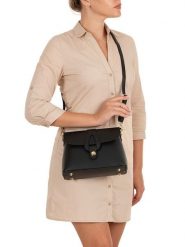 Lia Biassoni Skórzana torebka "Perotto" w kolorze czarnym - 25 x 19 x 9 cm rozmiar: onesize. Czarne torby na ramię Lia Biassoni, bez wzorów, z materiału, na ramię, bez dodatków. Za 339.99 zł.