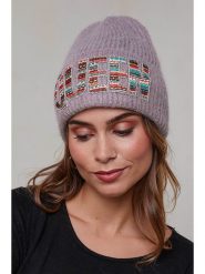 Soft Cashmere Czapka w kolorze szarobrązowym rozmiar: onesize. Brązowe czapki Soft Cashmere, bez wzorów, z kaszmiru. Za 83.62 zł.