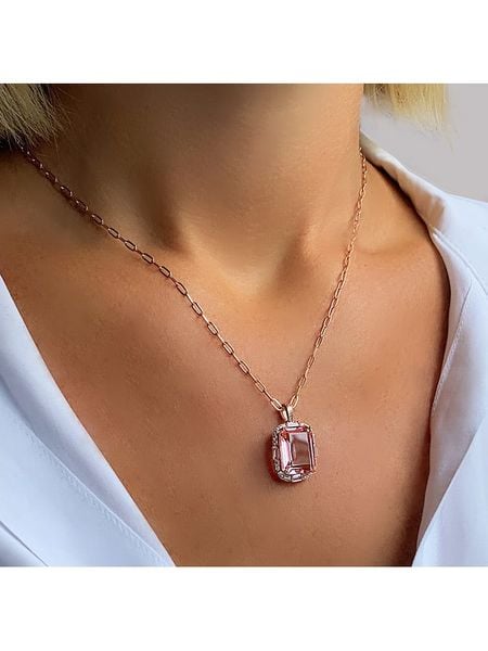 Les Petites Précieuses Pozłacany naszyjnik z zawieszką - dł. 40 cm rozmiar: onesize. Różowe naszyjniki Les Petites Précieuses, z cyrkonią, pozłacane. Za 325.95 zł.