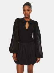 Munthe Bluzka 244160424471 Czarny Regular Fit. Czarne bluzki Munthe, bez wzorów, z wiskozy, bez kołnierzyka, bez ramiączek. Za 589.99 zł.