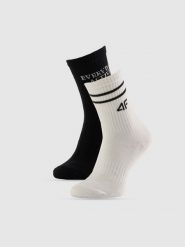 4F Skarpetki długie (2-pack) damskie - multikolor 39-42. Skarpety 4f, bez wzorów, prążkowane. Za 49.99 zł.