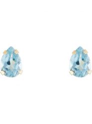 L instant d Or Złote kolczyki-wkrętki "Duo Citrine et Topaze" z topazami rozmiar: onesize. Niebieskie kolczyki L instant d Or, z topazem, złote. Za 335.38 zł.