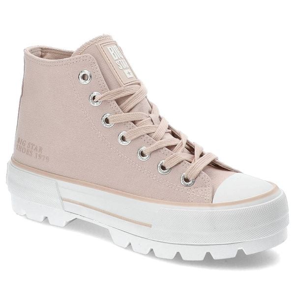 Różowe Trampki Big Star Modne Buty Damskie. Czerwone trampki Big Star, bez wzorów, bez zapięcia. Za 159.00 zł.