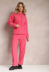 Czerwony 2-częściowy Komplet Ocieplany z Bluzą i Spodniami Enchante. Czerwone bluzy Renee, l, bez wzorów, z dresówki, z kapturem. Za 84.99 zł.