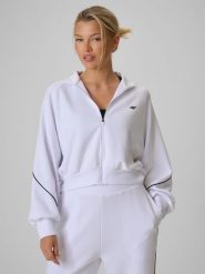 4F Bluza dresowa regular bez kaptura damska - biała S. Białe bluzy 4f, s, bez wzorów, z dresówki, bez kaptura. Za 169.99 zł.